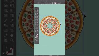 Pizza design in illustrator logodesgin graphicdesgin trendingreels youtubeshorts logo [upl. by Raamaj]