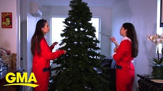 Use a lazy Susan hack to decorate your Christmas tree l GMA Digital [upl. by Jase]