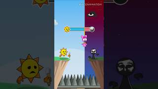 Mr Sun vs Black compete for Pinki  Who will win shorts animation sprunki [upl. by Ledda]