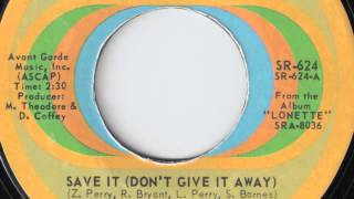 Save It Dont Give It Away  Lonette McKee 1974 [upl. by Adaran]