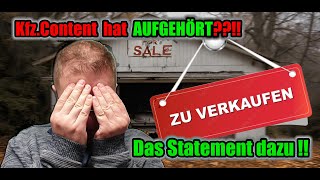 Hat KfzContent aufgehört Das Statement und neue Updates [upl. by Krug26]