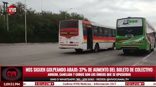 NOS SIGUEN GOLPEANDO ABAJO 37 DE AUMENTO DEL BOLETO DE COLECTIVO [upl. by Okiman103]