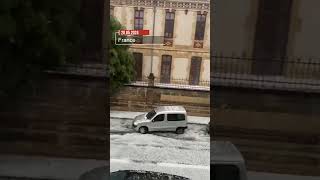 Dijon massive hailstorm ClimateEmergency GlobalSolidarity PreserveEarth IceStorm DijonFrance [upl. by Cerelia375]