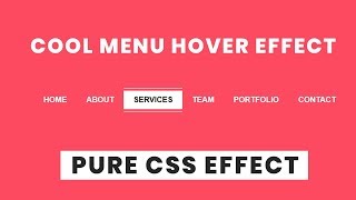 Cool CSS Menu Hover Effect  html css hover effects tutorial [upl. by Base]