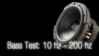 Bass Test10 hz  200 hz Sound Only Subwoofer [upl. by Notlimah]