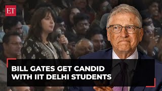 Bill Gates in India Microsoft founder gets candid with IIT Delhi students in a rapid fire chat [upl. by Yleoj210]