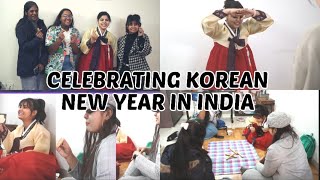 CELEBRATING KOREAN NEW YEAR Seollal IN INDIA  Vlog 2023 [upl. by Attenyt]