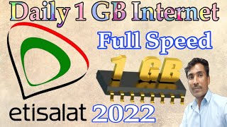 How to get daily 1 GB Etisalat internet packages 2022Etisalat data offer [upl. by Jewett457]