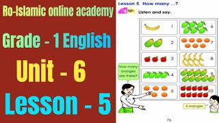 Grade 1 English Myanmar new curriculum textbook Unit 6 Lesson 5 How many [upl. by Nogas526]