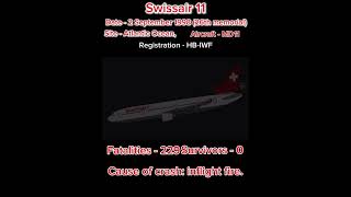 Swissair 111 Memorial Animation Check description fypシ゚viral planecrash [upl. by Granny98]