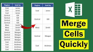 Fastest Way to Merge Cells in Excel  Merge Same ValuesDuplicates in Excel [upl. by Beitz]