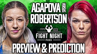 UFC Fight Night Mariya Agapova vs Gillian Robertson Preview amp Prediction [upl. by Ivon]