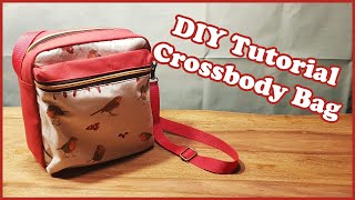 DIY Tutorial Crossbody Bag  geräumige Umhängetasche selber nähen [upl. by Akiv]