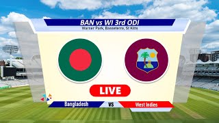 🔴BAN vs WI Live  3rd ODI  Bangladesh vs West Indies Live Cricket Match Today Score amp Commentary [upl. by Napas337]