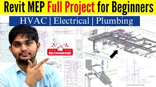 Complete Revit MEP Project For Beginners in Retail Store  FCU  HVAC  Electrical  Plumbing [upl. by Antipus]