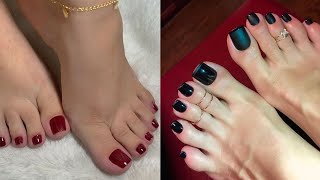 Most stunning and elegant toe nails color art ideas Latest stylish pedicure colors for ladies 2024 [upl. by Seessel]