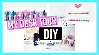 Astuces Organisation amp Deco Bureau  Rangement DIY  MY DESK TOUR [upl. by Ibbison]