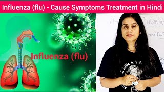 Influenza flu  Cause Symptoms Diagnosis Treatment Transmission In Hindi  Influenza Virus Hindi [upl. by Grishilde]