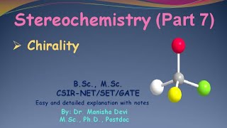 Stereochemistry Part 7 Chirality and its necessary conditions [upl. by Ingmar791]