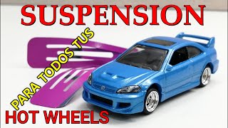 COMO HACER UNA SUSPENSION PARA HOT WHEELS FACIL [upl. by Renard]