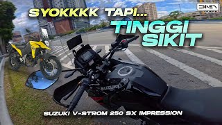 WALAUPUN TINGGI SERONOK PAKAI MOTOR NI HARGA BERBALOI   Suzuki VStrom 250 SX Malaysia 2024 4K [upl. by Lesly601]