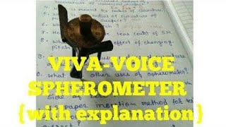 Vivavoce questionanswer with explanation for SPHEROMETER in hindiclass 11th12th10thcbse icse [upl. by Ahsoek]