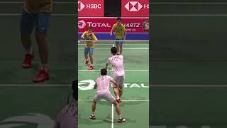 Koreans badminton doubles serve tactic shorts badminton [upl. by Jara]