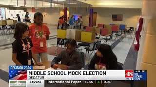 Austin Middle School students take part in mock election [upl. by Enytsuj715]