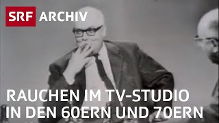 Rauchen als Selbstverständlichkeit im TV  Fernsehen früher  SRF Archiv [upl. by Nosrettap]