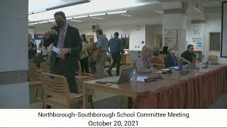 NorthboroughSouthborough Regional School Committee Meeting  October 20 2021 [upl. by Adneram302]