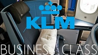 KLM 787 DREAMLINER BUSINESS CLASS REVIEW [upl. by Aleac]