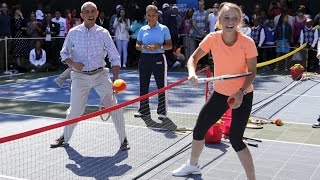 President Obama vs WozniackiFederer and Hingis To Reunite [upl. by Heddi680]