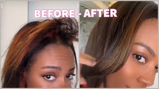 how to TONE ORANGE bleached hair [upl. by Benjy]