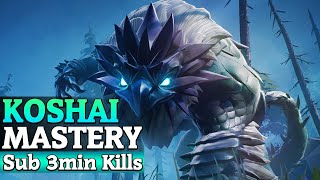 Hunt Heroic Koshai in Under 3 minutes with All Weapons  Behemoth Mastery  Dauntless Patch 072 [upl. by Dnalram761]