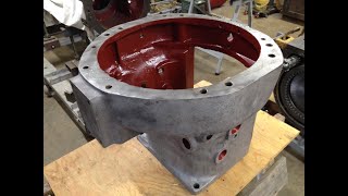 Farmall Super M Rebuild Ep30  Head Installation Bolster Assembly Glyptal In Bell Housing [upl. by Airbma]