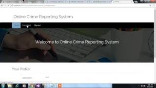 Online Crime Reporting System [upl. by Akeber]