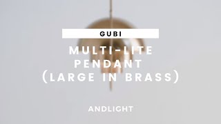 GUBI  MultiLite Pendant large in brass [upl. by Aekal432]