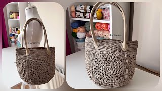 HARİKA OLDU 🥰 5 Motifli Çanta Yapımı  Easy Crochet Bag  Tığ işi Örgü Çanta Modelleri [upl. by Innavoij]