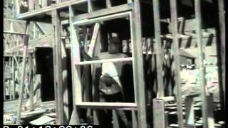 1950s newsreel about the building of suburbia in Levittown [upl. by Ellebana745]