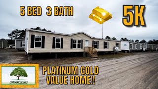 5K BY LIVE OAK HOMES 5 BED 3 BATH MOBILE HOME FULL TOUR  DIVINE MOBILE HOME CENTRAL [upl. by Anelet]