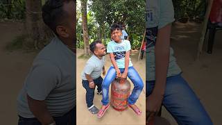 Padne ke gas cylinder bharane ki competition new version💥😜🤣😱😎shorts shortvideo comedy funny [upl. by Nivram]