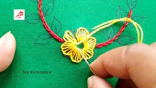 Hand Embroidery Flower Design Basic Embroidery Stitches For Beginners [upl. by Sy]