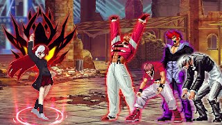 KOF Mugen Orochi Akiha Yagami Vs Iori Yagami Chris Yashiro Team [upl. by Ilojna]