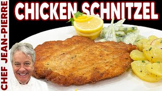 How To Make Chicken Schnitzel  Chef JeanPierre [upl. by Bashuk]