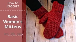 How to Crochet Basic Mittens [upl. by Ebarta]