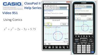 ClassPad Help 951  Using Conics [upl. by Sakhuja]