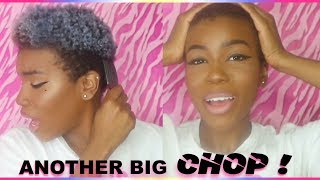 WATCH ME BUZZCUT MY DAMAGED 4B4C BLEACHED HAIR  Bomb Nia [upl. by Ikciv]