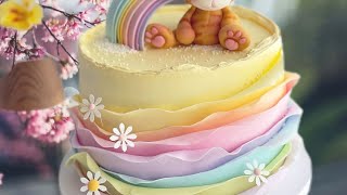 butterscotch cake recipe with egg  Birthday cake decorating  Simple birthday cake decoration [upl. by Wichern]