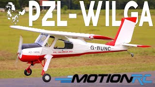 Black Horse PZL104 Wilga 88quot 2240mm Flight  Motion RC [upl. by Fatsug]