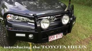 TJM Brendale on the hoist 2016 Hilux Bull bar 4wd Accessories [upl. by Ardyth]